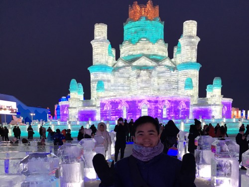 Student at Ice Sculpture Festival in China
