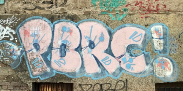 Graffiti reading "PBRC!"