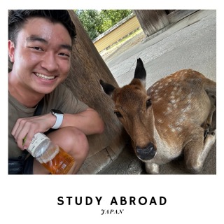 Hello everyone!👋 My name is Daniel Yoshimura, and I am in the class of 2025. For my study abroad experience, I had the fantastic opportunity to travel to Osaka, Japan. 

My main goal for this once-in-a-lifetime opportunity was to recognizably improve in the language I was studying. Therefore, I chose CET Japan, an intensive language program. Did I achieve my goal? 100%. Did I also have fun? Yes, lots of fun! One major factor in achieving my goal and having fun was the share-house I lived in. This living situation allowed me to make amazing friends with students from the US and native Japanese students who were attending the same school. The ONE class I was taking was the most challenging class I have ever experienced. I truly underestimated the meaning of intensive. The first couple of months were challenging, but in the end, I achieved the goal I had set for myself at the beginning of my study abroad. 

During my free time, I loved going out on adventures with friends, whether it be a one-night trip to Tokyo for a concert, going to local bakeries and cafes, or traveling to various places within Japan.