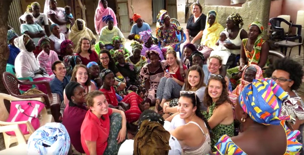 Student group in Senegal