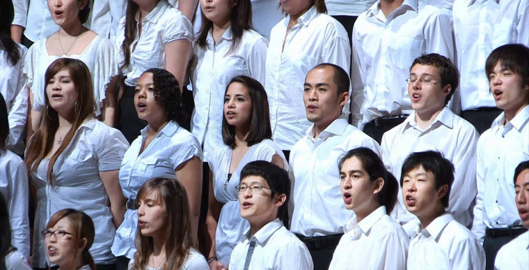 Student choir sings On the Path of Peace
