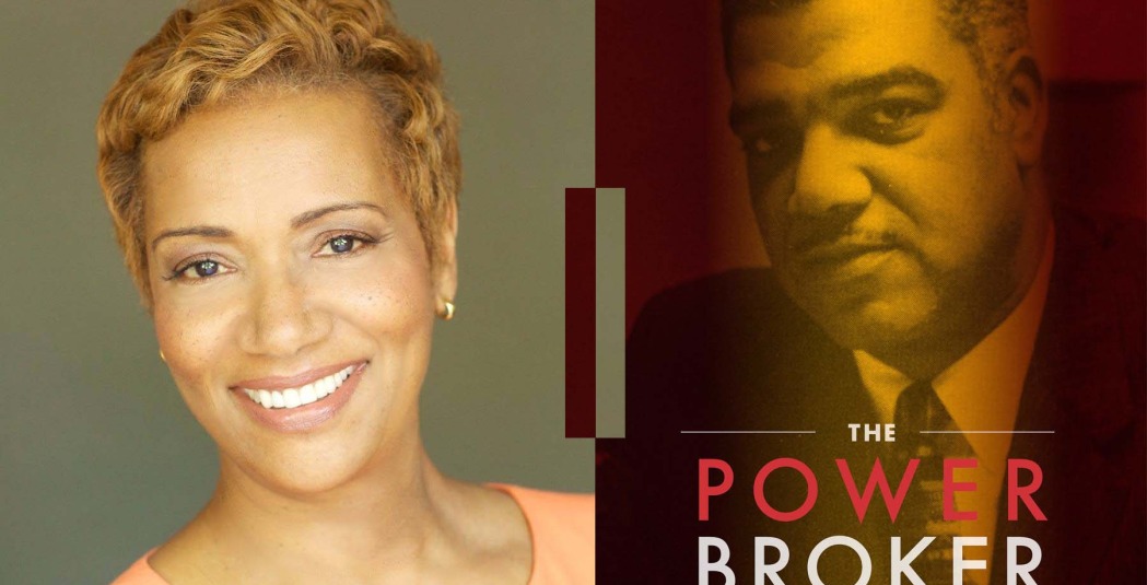 Bonnie Boswell and movie poster for The Powerbroker