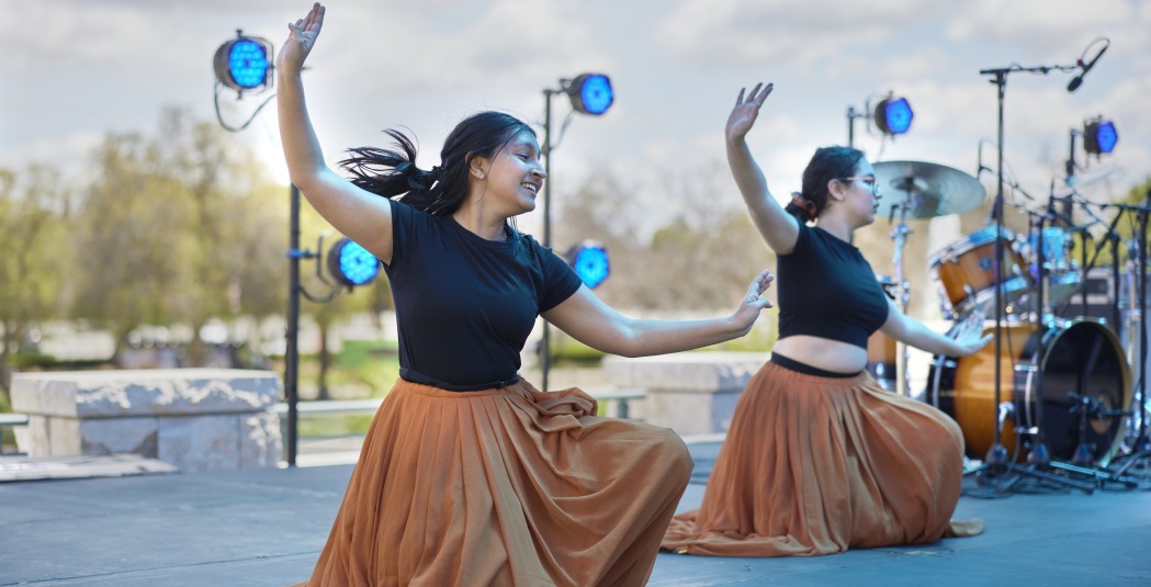 Student dancers perform during the festival