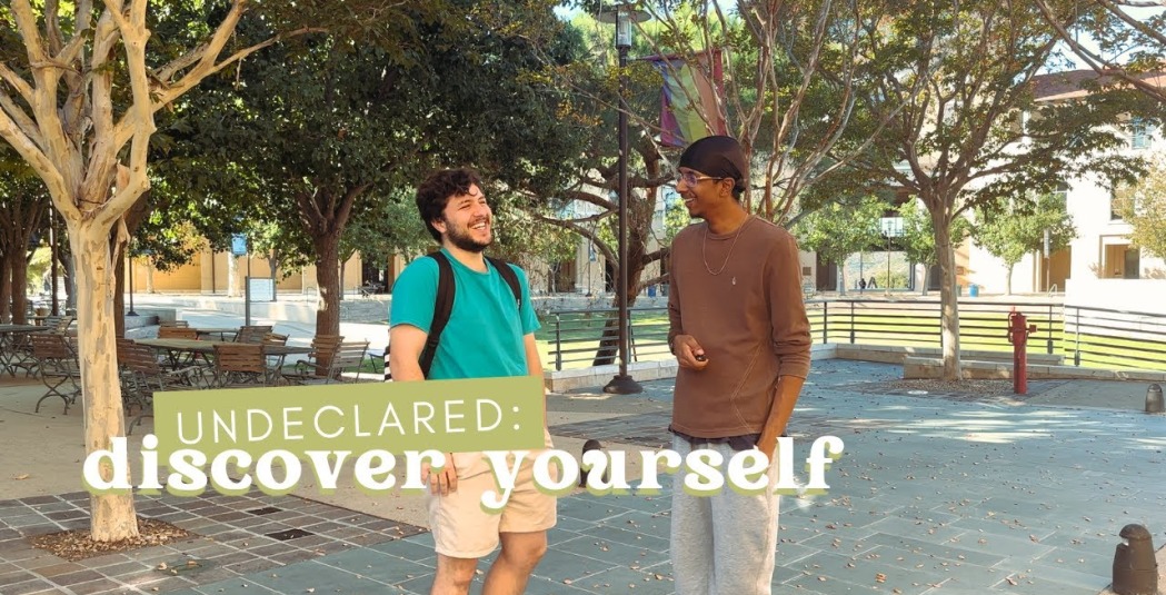 Undeclared thumbnail showing two students talking on campus