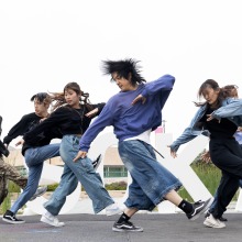 A student dance group performs during Homecoming 2025
