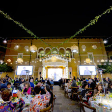 A wide-angle view of 2025 Peace Gala dinner 