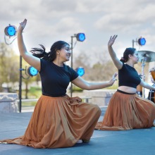 A student dance group performs during the festival