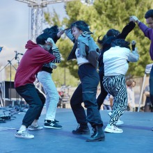 A student dance group performs during the festival