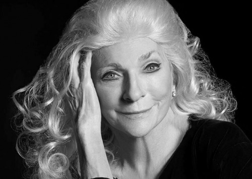 Black and white headshot of Judy Collins