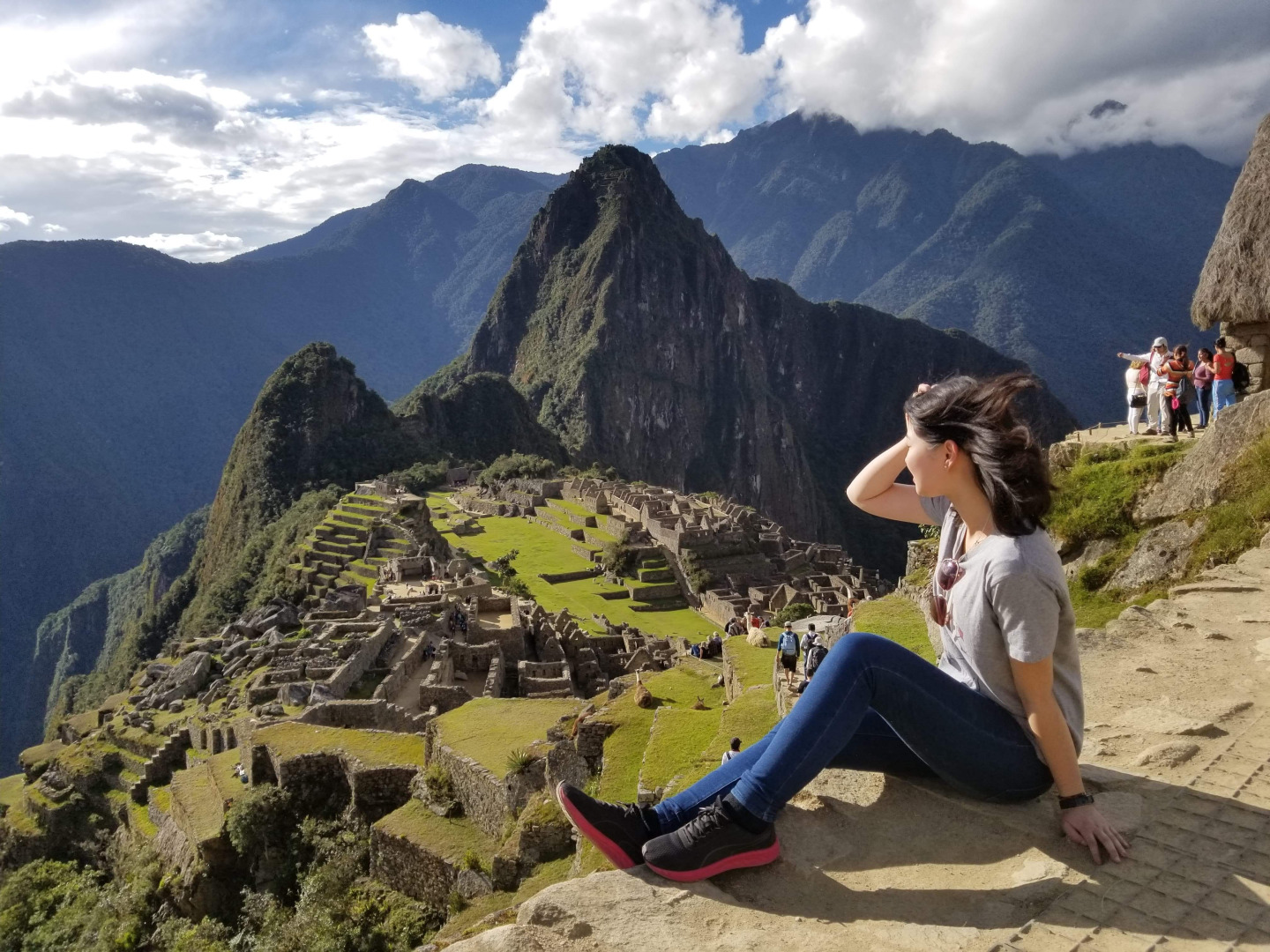 Study abroad photo of a student at Machu Picchu, Peru.