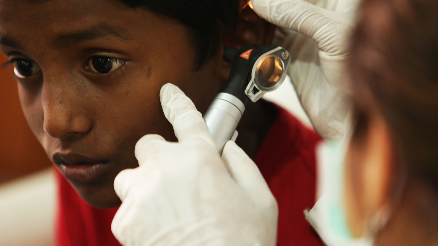 Audiology measurement for a male kid 