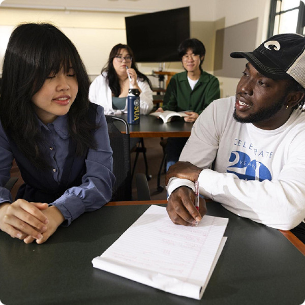 Four students in class