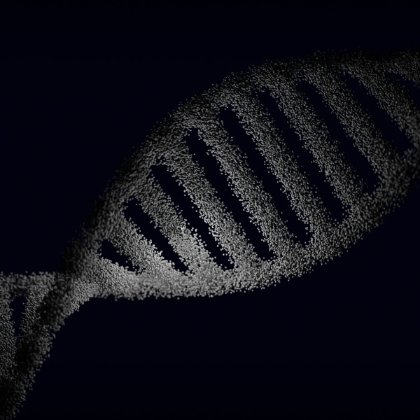 Artistic rendering of a DNA strand 