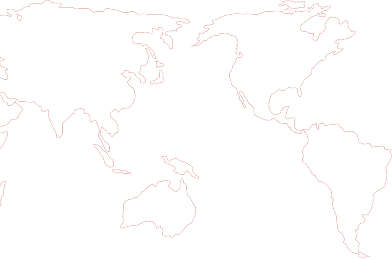 Outline map of Oceana, North and South America