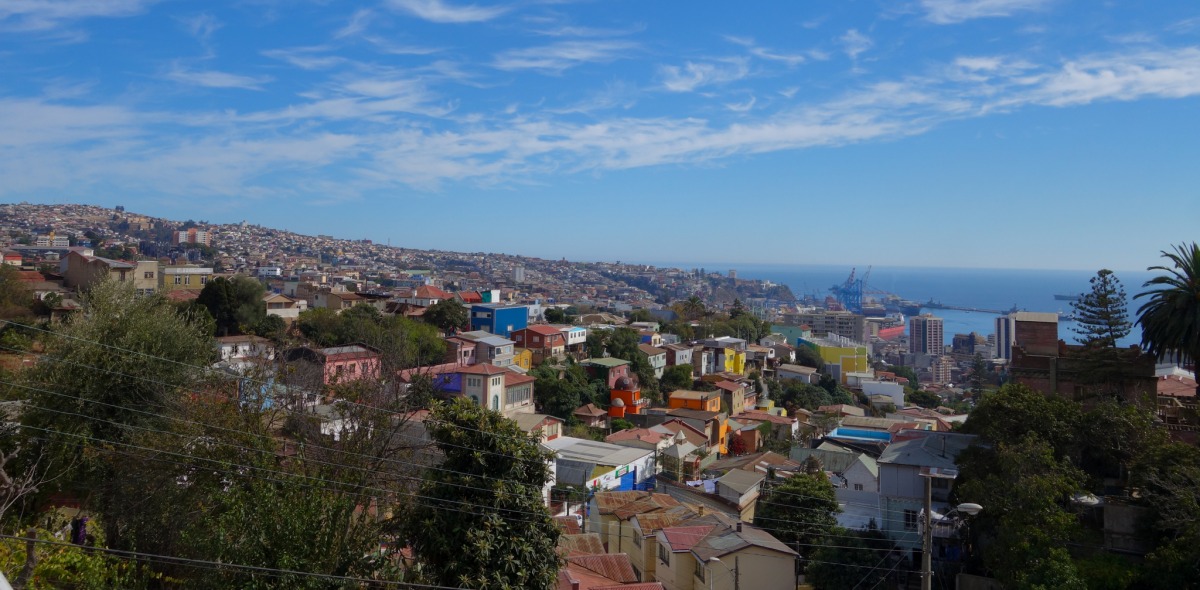 The hills above Valparaiso, Chile.