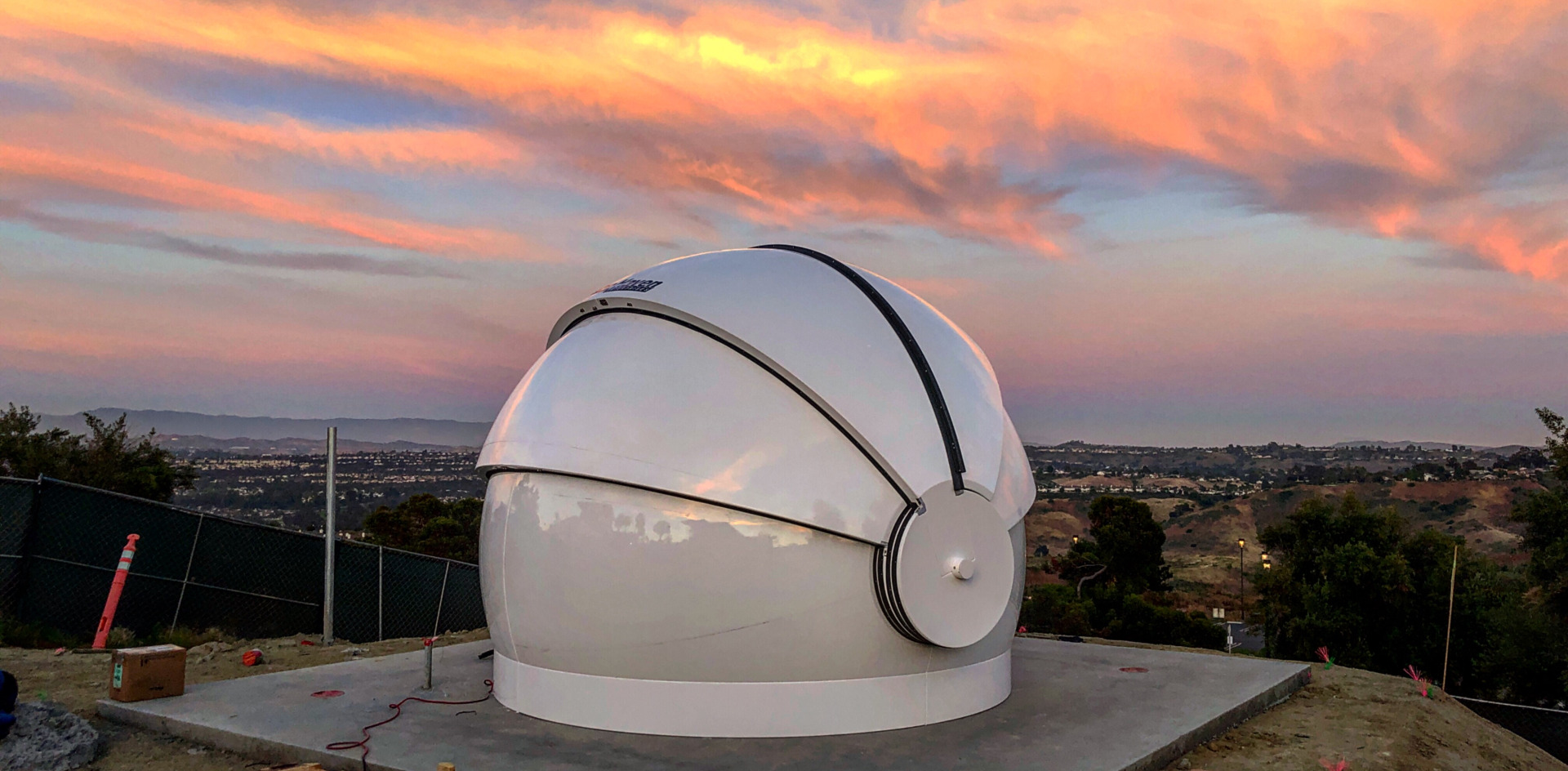 Image of the observatory at sunset.