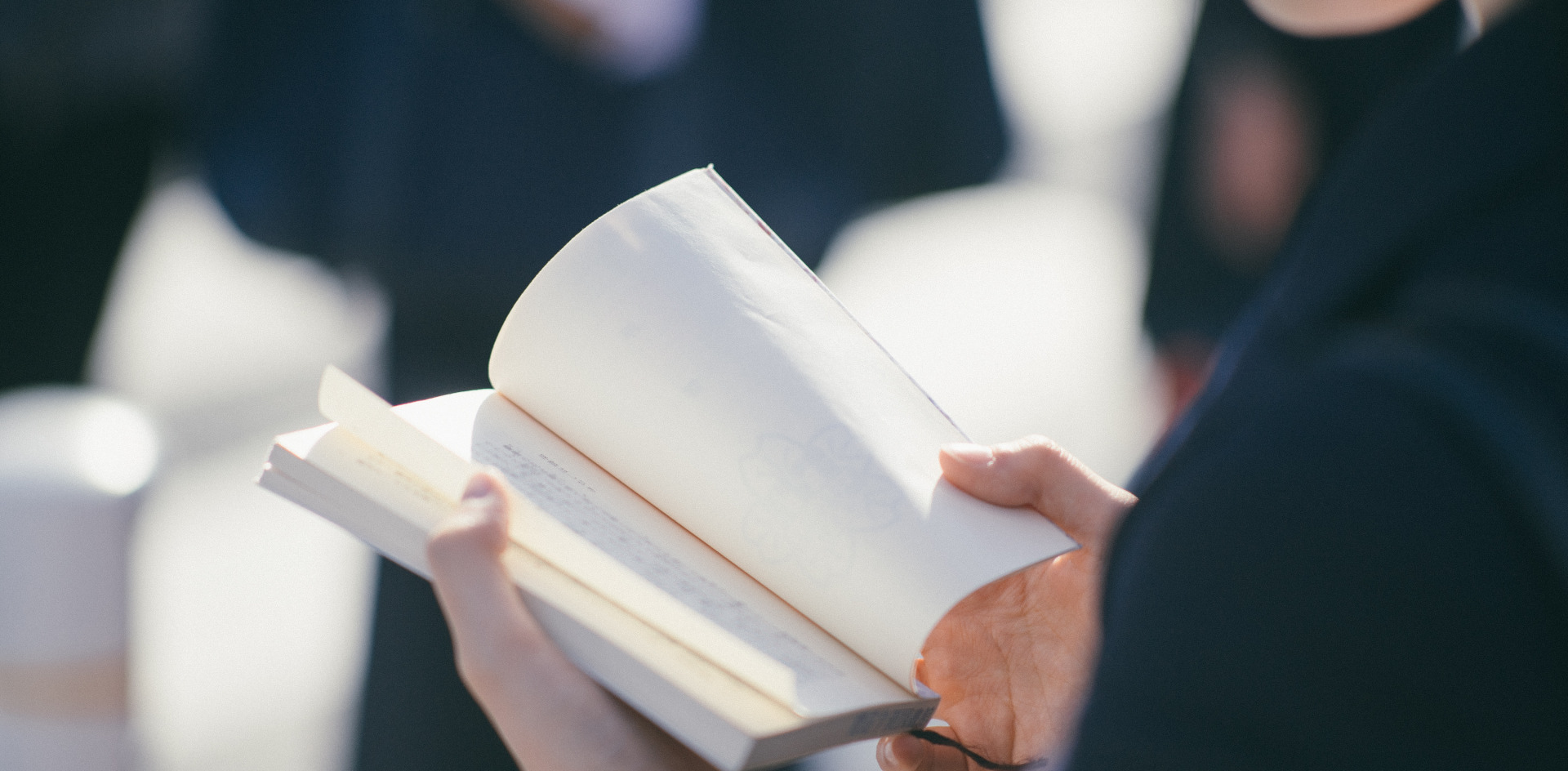 Image of person reading book