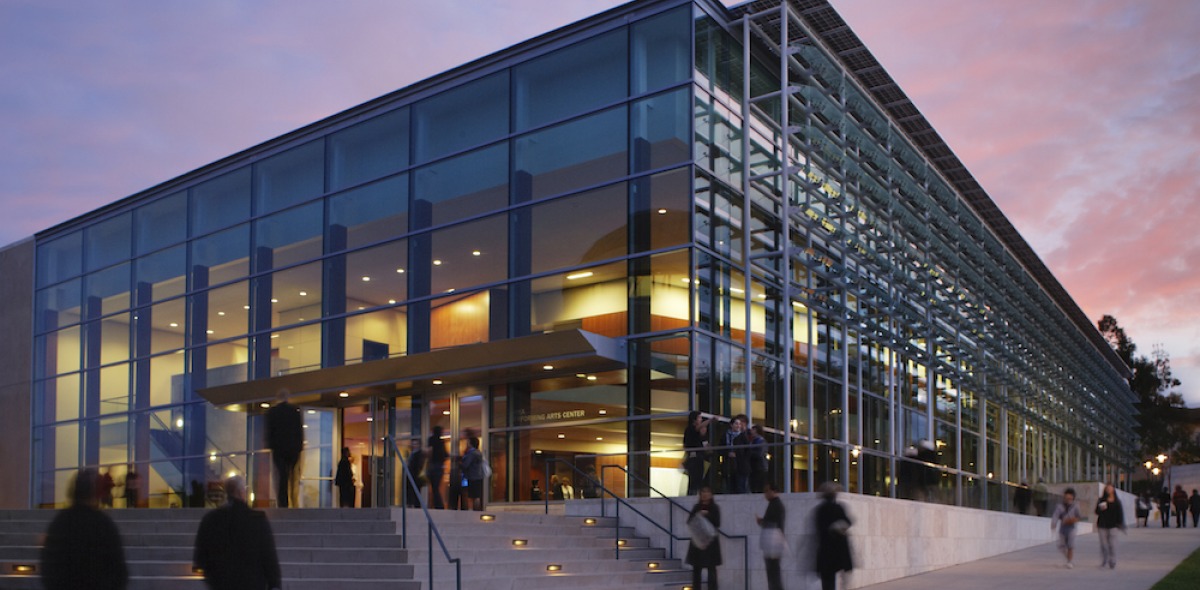 Soka University PAC at sunset