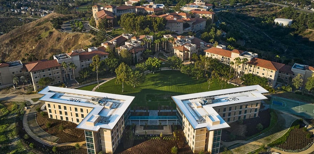 Aerial view of campus