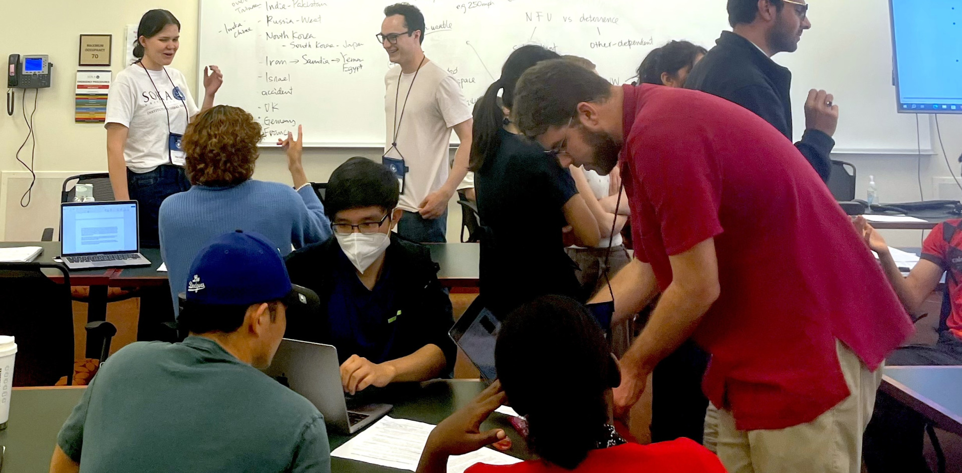 Participants in SIGS 2024 Nuclear Politics Program partake in a group discussion
