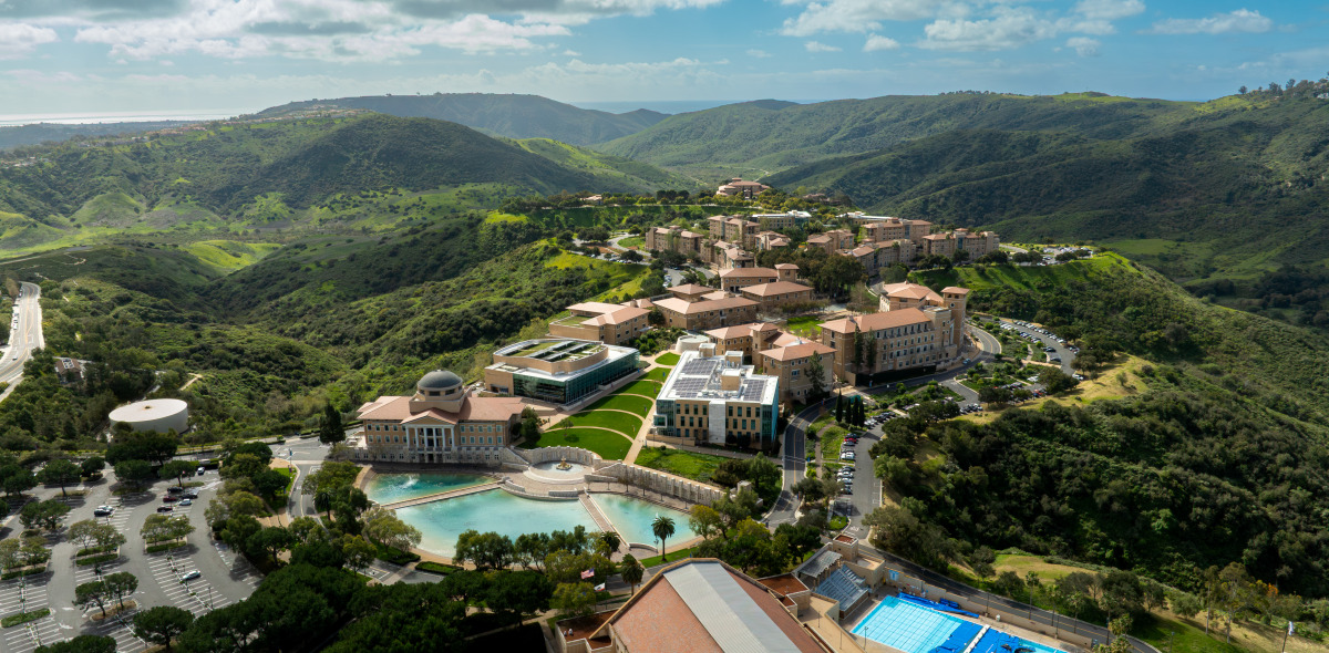 Aerial shot of SUA's campus