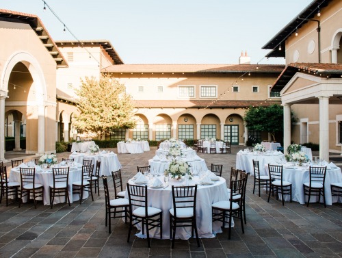 Image of Athenaeum courtyard event set up.