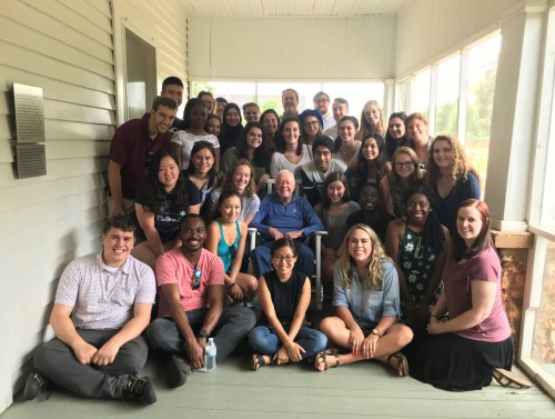 A group of students with Jimmy Cart. 