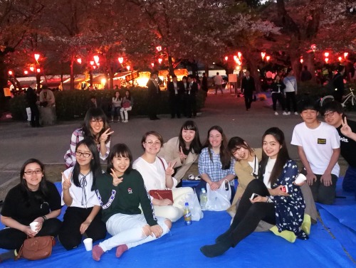 Image of group of students sitting on blanket