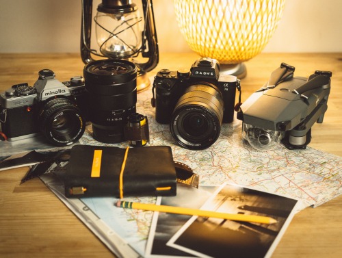 Image of cameras on table