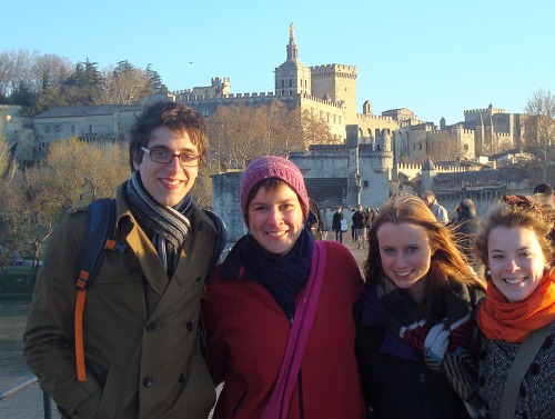 Student group at the Palais des Papes in Avignon