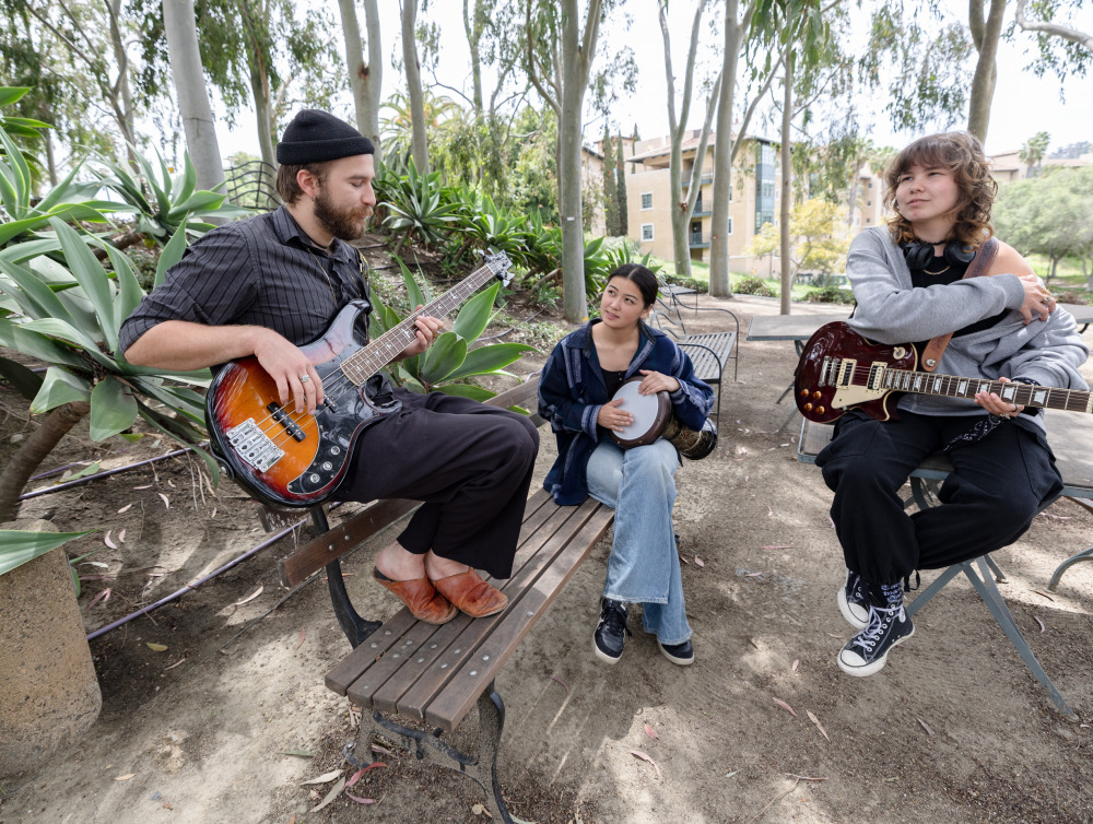 group of students playing instruments