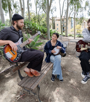 group of students playing instruments