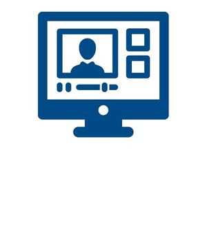 Computer screen video tutorial icon