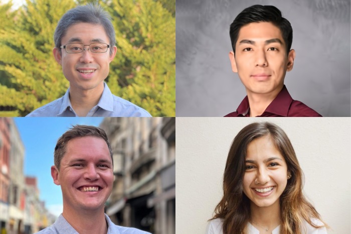 Composite image of the four alumni panelists for the SIGS Sustainability Panel