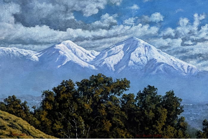 Arie Galles painting of Saddleback Mountains