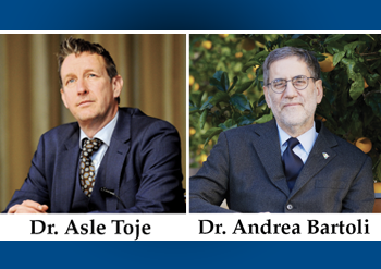 Side by side headshots of Dr. Asle Toje and Dr. Andrea Bartoli