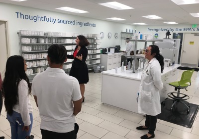 group of students in laboratory