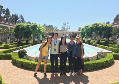 Image of students at the Getty Villa.