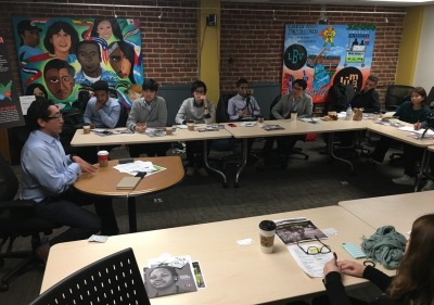 Photo of students in a meeting for Learning Cluster class