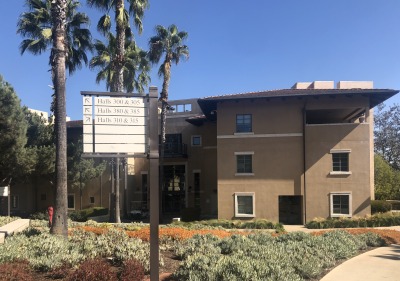 Image of Residence Hall with sign