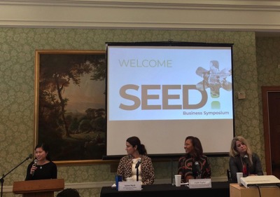 Photo of panel speaking at the SEED Symposium
