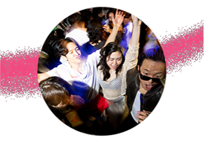 Students dancing