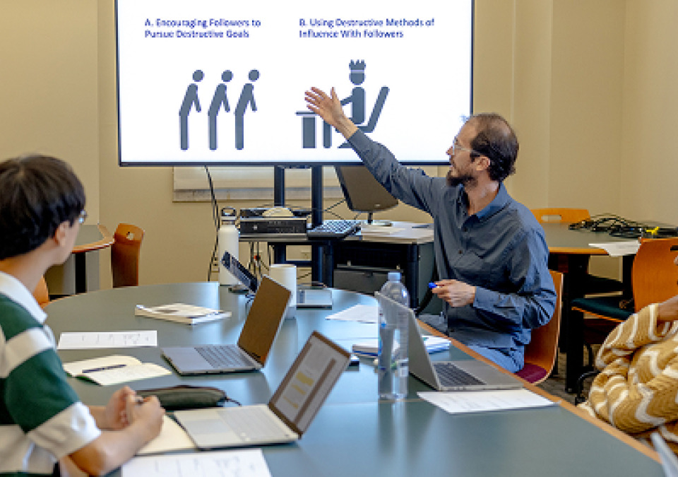 Grad students in class