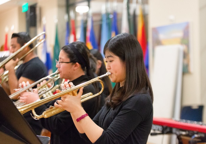 Student band performing