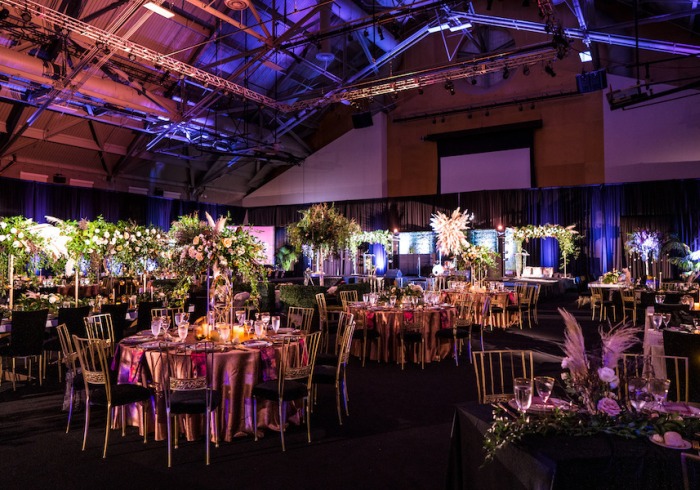 Image of gala set up in the recreation center.