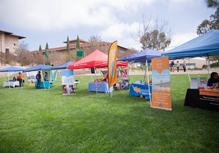 Tents at Career Fair