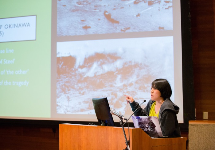 Photo of student presenting at SOKA talks