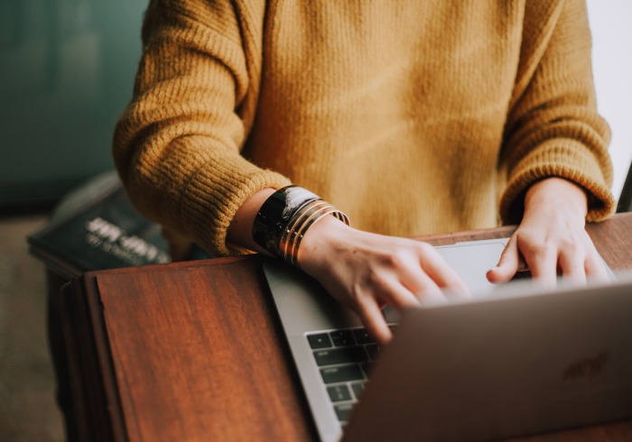 image of person working on laptop