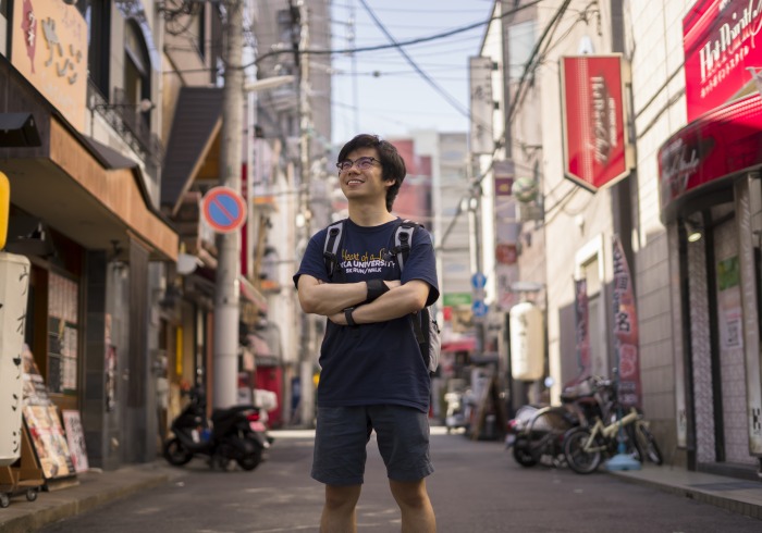 Soka University student on study abroad in Kobe, Japan