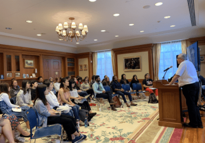 Students and Ed Feasel at the Athenaeum